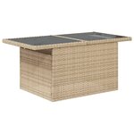 vidaXL Salon de jardin 11 Pièces avec coussins beige résine tressée
