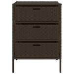vidaXL Armoire de rangement de jardin marron 55x59x80cm résine tressée