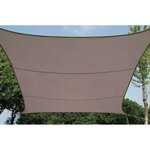 Perel Voile d'ombrage carrée 3 6 m Taupe GSS4360TA