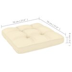 vidaXL Repose-pieds de jardin avec coussins lot de 2 Bois pin solide