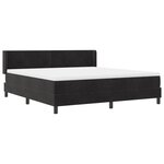 Lit de box spring vidaXL avec matelas Noir 180x200 cm Velours