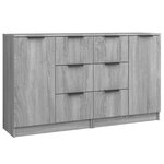 vidaXL Buffets 2 Pièces Sonoma gris 60x30x70 cm Bois d'ingénierie