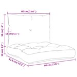 vidaXL Coussins de palette lot de 2 motif de feuilles tissu Oxford