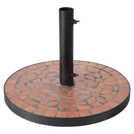 ProGarden Socle de parasol Design Terra Mosaic Noir et orange