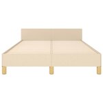 vidaXL Cadre de lit sans matelas crème 120x190 cm tissu