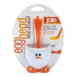 Coquetier enfant et sa cuillère - tête d'oeuf JOIE
