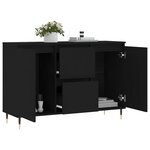 vidaXL Buffet noir 104x35x70 cm bois d’ingénierie