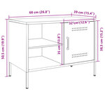 vidaXL Meuble TV rose 68x39x50 5 cm acier