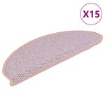 vidaXL Tapis d'escalier autocollants 15 Pièces 65x21x4 cm Rouge