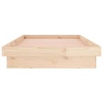 vidaXL Cadre de lit à LED sans matelas 100x200 cm bois massif