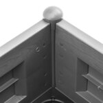 vidaXL Lit surélevé de jardin PP Gris pierre 100x43x35 cm