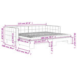 vidaXL Lit de jour avec lit gigogne et matelas bleu 90x200 cm velours