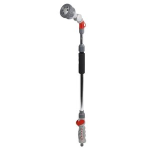 DIPRA Lance articulée Telescop'O - 6 jets - Métal et plastique - Gris, rouge et noir