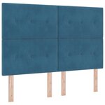 vidaXL Lit Box Spring avec Matelas et Banc Bleu sombre 160x200 cm Velours