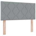 vidaXL Lit à Ressorts avec Matelas Gris clair 100x200 cm Tissu