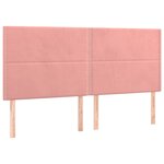 vidaXL Cadre de lit avec tête de lit Rose 200x200 cm Velours