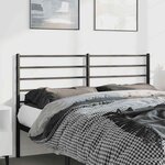 vidaXL Tête de lit métal noir 135 cm