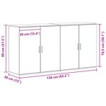 vidaXL Buffets 2 Pièces Chêne Artisan 79x38x80 cm Bois d'ingénierie