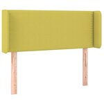 vidaXL Tête de lit avec oreilles Vert 83x16x78/88 cm Tissu
