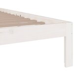 vidaXL Cadre de lit sans matelas blanc 135x190 cm