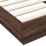 vidaXL Cadre de lit sans matelas chêne marron 100x200 cm