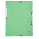 Lot De 3 Chemises À Élastiques 3 Rabats Carte Lustrée 400g/m2 - A4 - Nature - X 17 - Exacompta