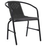 vidaXL Chaises de jardin lot de 4 Rotin plastique et acier 110 kg