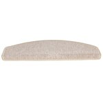 vidaXL Tapis d'escalier 15 Pièces Taupe 65 x 24 x 4 cm