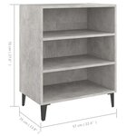 vidaXL Buffet gris béton 57x35x70 cm bois d'ingénierie