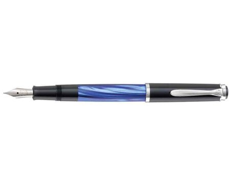 Stylo plume M 205, bleu marbré, largeur de plume: F PELIKAN