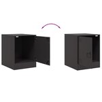 vidaXL Tables de chevet 2 Pièces noir 34 5x39x44 cm acier