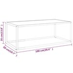 vidaXL Table basse Noir avec verre marbre blanc 100x50x35 cm
