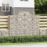 vidaXL Paniers à gabions arqués 30 Pièces 200x50x160/180 cm Fer galvanisé