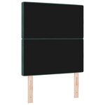 Tête de lit vidaXL avec boutons en cristal en velours vert foncé 80 cm