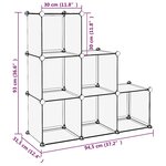 vidaXL Cubes de rangement 6 Pièces Transparent PP