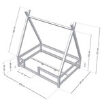 Lit cabane enfant NAKANA 140 x 200 beige