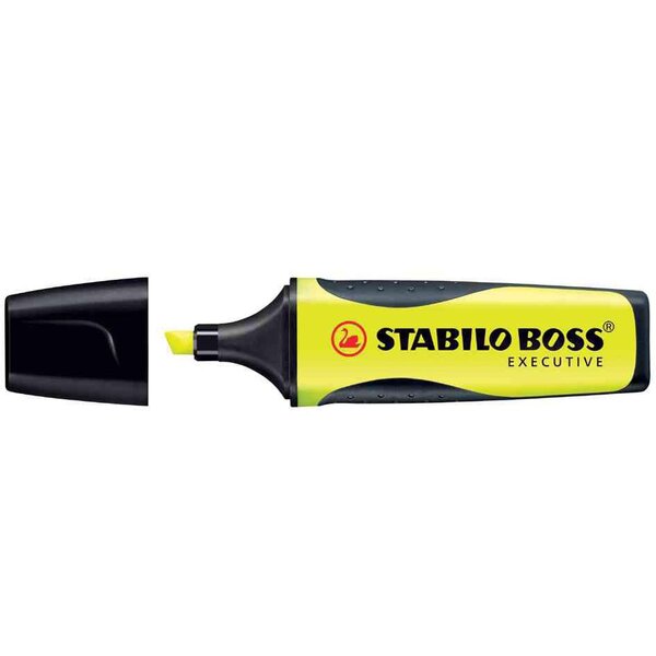 Surligneur Grip BOSS EXECUTIVE Pte Biseautée jaune x 10 STABILO