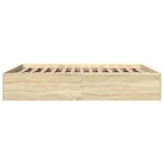 vidaXL Cadre de lit sans matelas chêne sonoma 150x200 cm