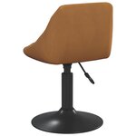 Vidaxl chaises pivotantes à dîner 2 pcs marron velours