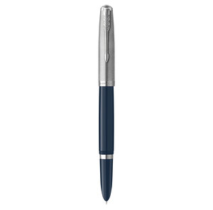 PARKER 51 Stylo Plume  Corps Résine Bleu nuit + Capuchon inox poli  Plume fine  Coffret cadeau