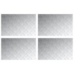 vidaXL Plaques en alu antidérapantes à motif damier  4 pièces  80x50 cm