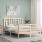 vidaXL Cadre de lit sans matelas 140x190 cm bois massif