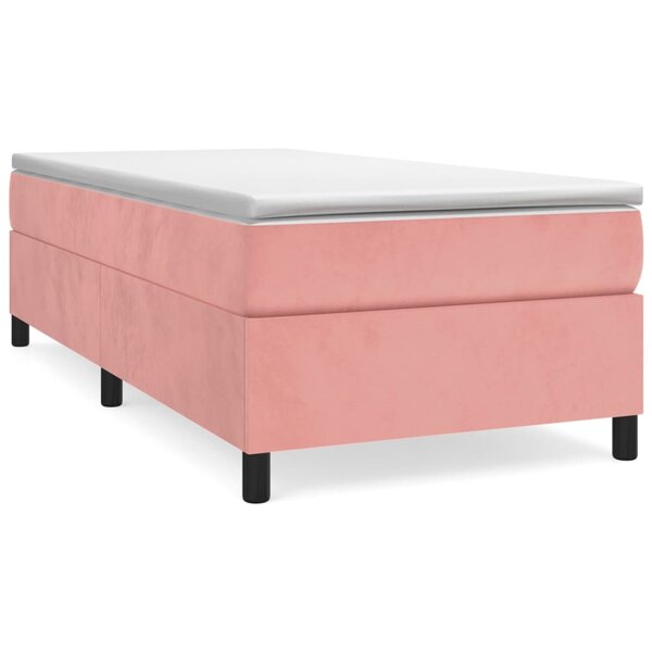vidaXL Cadre de lit sans matelas rose 100x200 cm velours