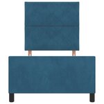 vidaXL Cadre de lit Bleu Foncé 100x200 cm Velours