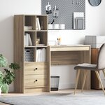 vidaXL Bureau Avec Rangement Chêne Sonoma Bois d'Ingénierie