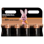 DURACELL Lot de 4 piles Plus Power C