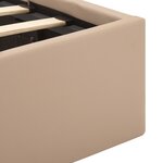 vidaXL Cadre de lit à rangement et LED Cappuccino Similicuir 100x200cm