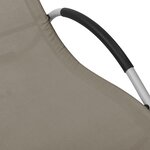 vidaXL Chaises longues textilène lot de 2 taupe et gris