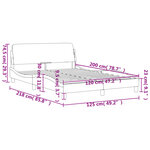 vidaXL Cadre de lit sans matelas gris 120x200 cm similicuir