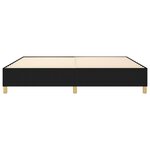 vidaXL Cadre de lit sans matelas noir 140x190 cm tissu